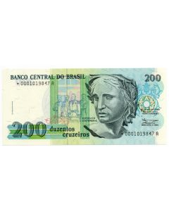 C 215A - 200 Cruzeiros - Série 0001* - 1990
